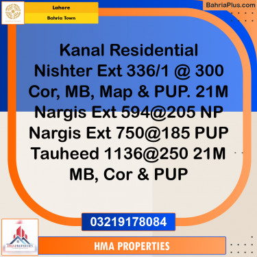 Residential Plot for Sale in Bahria Town, Lahore - (BP-261985)