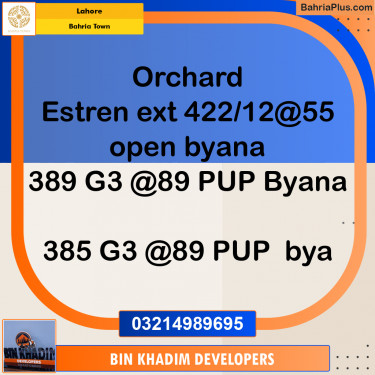 Residential Plot for Sale in Bahria Town, Lahore - (BP-261996)