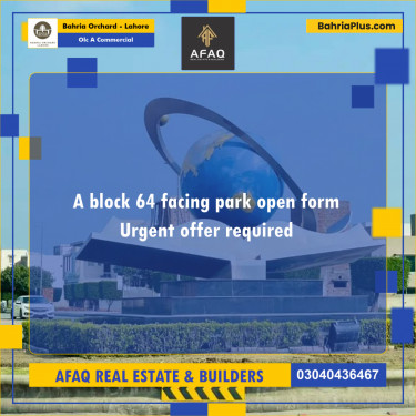 3 Marla Commercial Plot for Sale in OLC A Commercial -  Bahria Orchard, Lahore - (BP-262056)