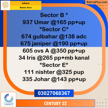 Residential Plot for Sale in Bahria Town, Lahore - (BP-262063)