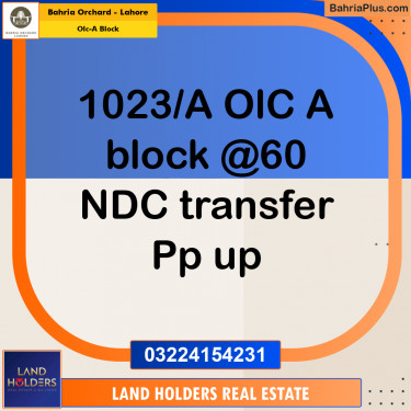 5 Marla Residential Plot for Sale in OLC-A Block -  Bahria Orchard, Lahore - (BP-262213)