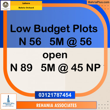 Residential Plot for Sale in Bahria Orchard, Lahore - (BP-262221)