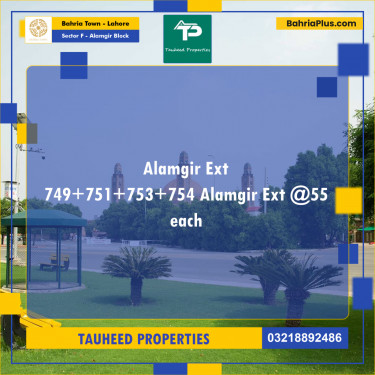 5 Marla Residential Plot for Sale in Sector F - Alamgir Block -  Bahria Town, Lahore - (BP-262408)