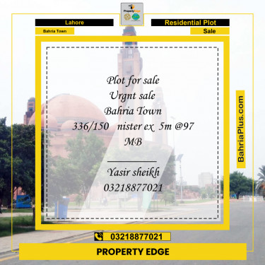 Residential Plot for Sale in Bahria Town, Lahore - (BP-262413)