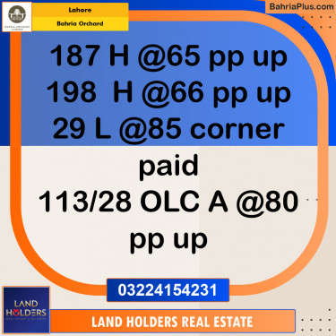 Residential Plot for Sale in Bahria Orchard, Lahore - (BP-262475)