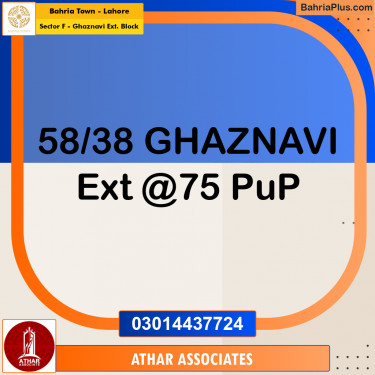 Residential Plot for Sale in Sector F - Ghaznavi Ext. Block -  Bahria Town, Lahore - (BP-262515)