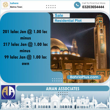 Residential Plot for Sale in Bahria Town, Lahore - (BP-262533)