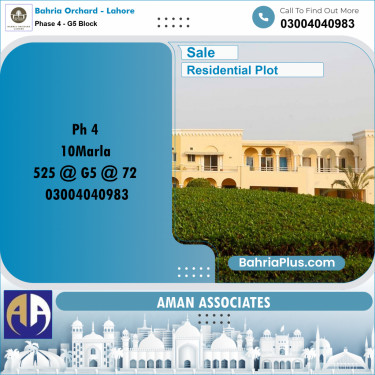Residential Plot for Sale in Phase 4 - G5 Block -  Bahria Orchard, Lahore - (BP-262669)