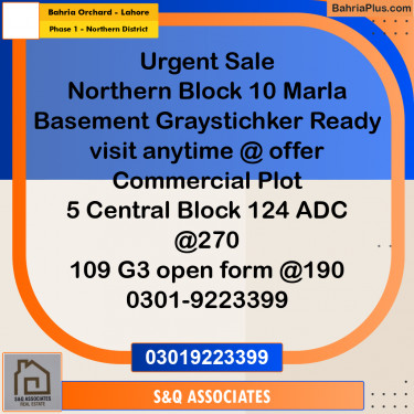 10 Marla Residential House for Sale in Phase 1 - Northern District -  Bahria Orchard, Lahore - (BP-262723)
