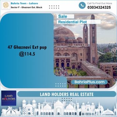 10 Marla Residential Plot for Sale in Sector F - Ghaznavi Ext. Block -  Bahria Town, Lahore - (BP-262735)