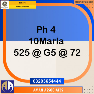 Residential Plot for Sale in Bahria Orchard, Lahore - (BP-262826)