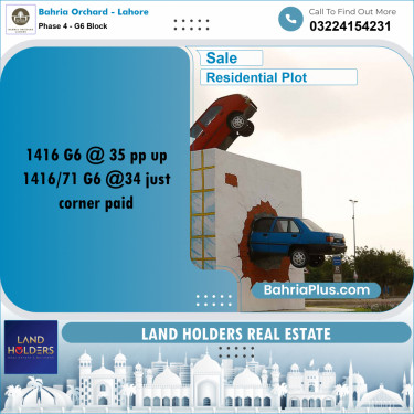 5 Marla Residential Plot for Sale in Phase 4 - G6 Block -  Bahria Orchard, Lahore - (BP-262867)