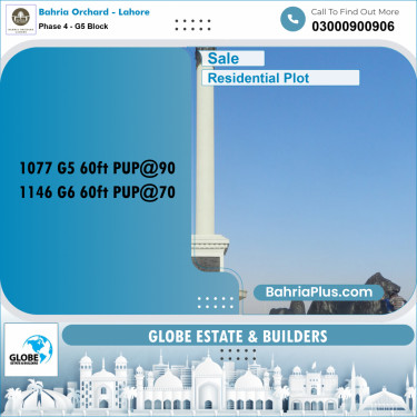 Residential Plot for Sale in Phase 4 - G5 Block -  Bahria Orchard, Lahore - (BP-262938)