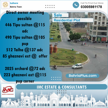 Residential Plot for Sale in Bahria Town, Lahore - (BP-262939)