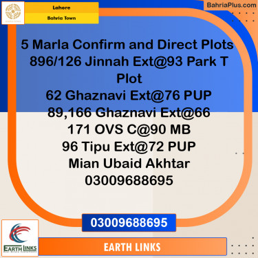 Residential Plot for Sale in Bahria Town, Lahore - (BP-262957)