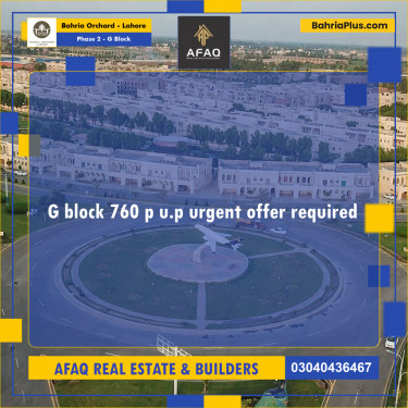 5 Marla Residential Plot for Sale in Phase 2 - G Block -  Bahria Orchard, Lahore - (BP-263010)