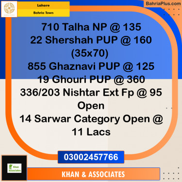 Residential Plot for Sale in Bahria Town, Lahore - (BP-263082)
