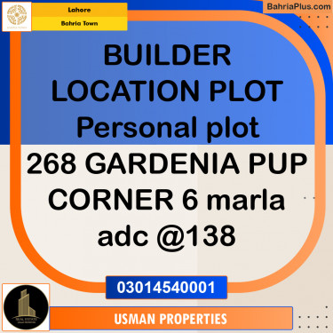Residential Plot for Sale in Bahria Town, Lahore - (BP-263097)