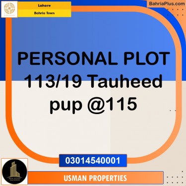 Residential Plot for Sale in Bahria Town, Lahore - (BP-263100)