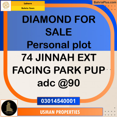 Residential Plot for Sale in Bahria Town, Lahore - (BP-263101)