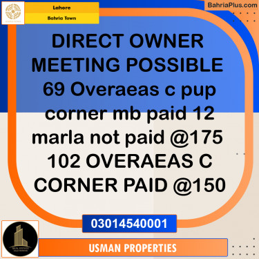 Residential Plot for Sale in Bahria Town, Lahore - (BP-263110)