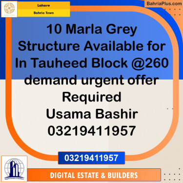 Residential Plot for Sale in Bahria Town, Lahore - (BP-263166)