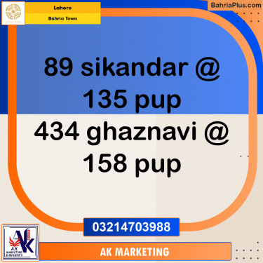 Residential Plot for Sale in Bahria Town, Lahore - (BP-263244)