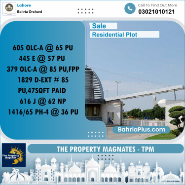 Residential Plot for Sale in Bahria Orchard, Lahore - (BP-263373)