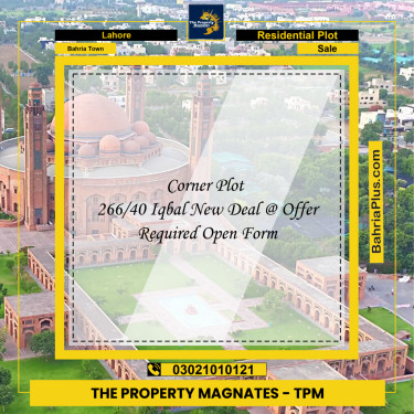 Residential Plot for Sale in Bahria Town, Lahore - (BP-263381)