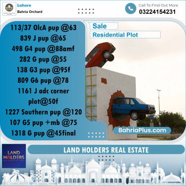 Residential Plot for Sale in Bahria Orchard, Lahore - (BP-263394)