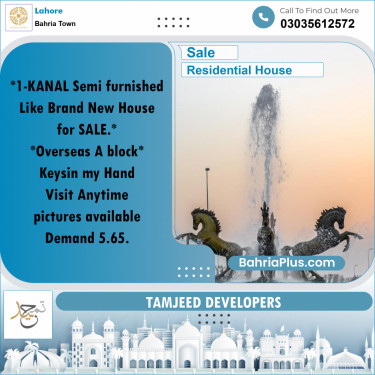 Residential House for Sale in Bahria Town, Lahore - (BP-263435)