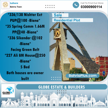 Residential Plot for Sale in Bahria Town, Lahore - (BP-263504)