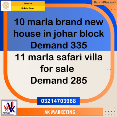 Residential House for Sale in Bahria Town, Lahore - (BP-263555)