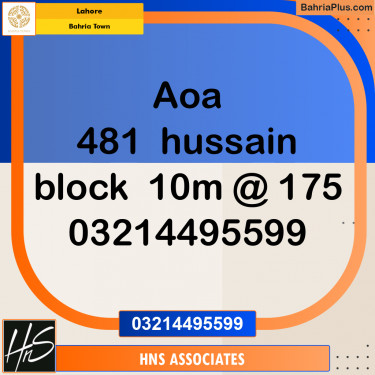 Residential Plot for Sale in Bahria Town, Lahore - (BP-263577)
