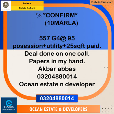 Residential Plot for Sale in Bahria Orchard, Lahore - (BP-263600)