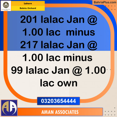 Residential Plot for Sale in Bahria Orchard, Lahore - (BP-263645)