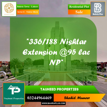 5 Marla Residential Plot for Sale in Sector E - Nishtar Block -  Bahria Town, Lahore - (BP-263665)