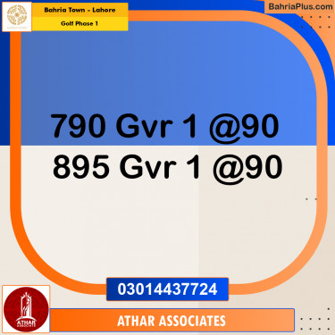 10 Marla Residential Plot for Sale in Golf Phase 1 -  Bahria Town, Lahore - (BP-263692)