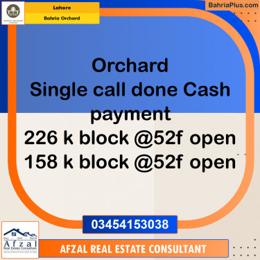 Residential Plot for Sale in Bahria Orchard, Lahore - (BP-263718)