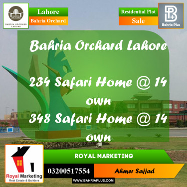 Residential Plot for Sale in Bahria Orchard, Lahore - (BP-263722)