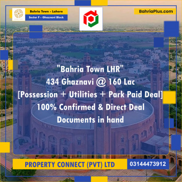 10 Marla Residential Plot for Sale in Sector F - Ghaznavi Block -  Bahria Town, Lahore - (BP-263762)