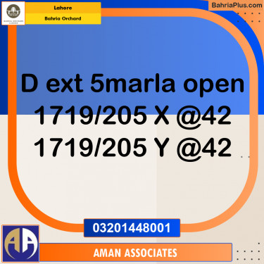 5 Marla Residential Plot for Sale in Bahria Orchard, Lahore - (BP-263875)