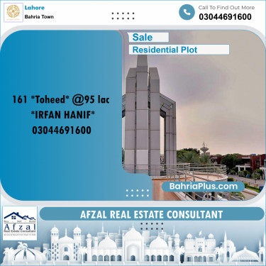 Residential Plot for Sale in Bahria Town, Lahore - (BP-263926)