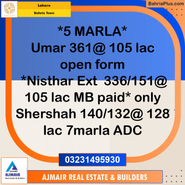 Residential House for Sale in Bahria Town, Lahore - (BP-264018)