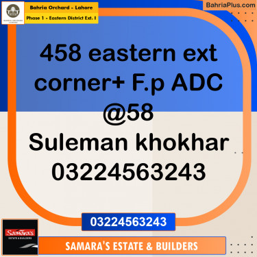 5 Marla Residential Plot for Sale in Phase 1 - Eastern District Ext. I -  Bahria Orchard, Lahore - (BP-264078)