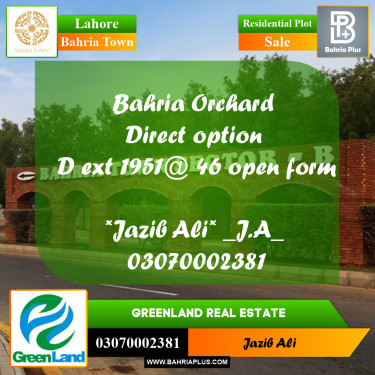 5 Marla Residential Plot for Sale in Bahria Town, Lahore - (BP-264134)