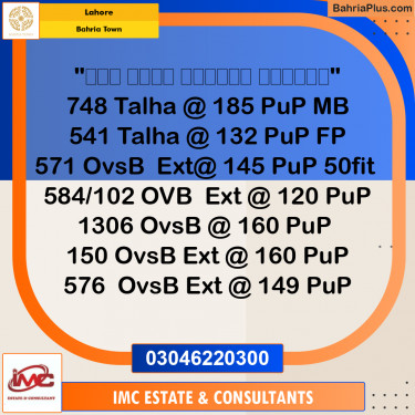 Residential Plot for Sale in Bahria Town, Lahore - (BP-264188)