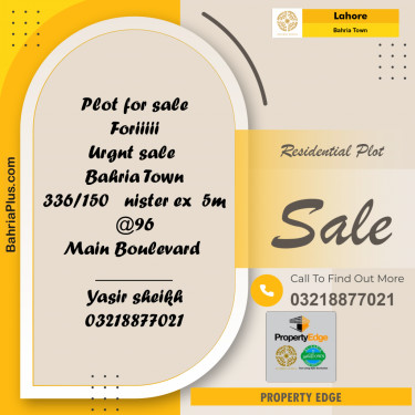 Residential Plot for Sale in Bahria Town, Lahore - (BP-264432)