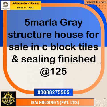 5 Marla Residential House for Sale in Phase 2 - C Block -  Bahria Orchard, Lahore - (BP-264503)