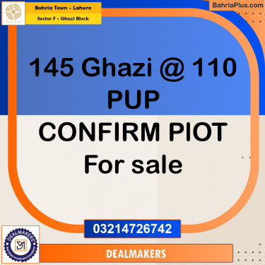 10 Marla Residential Plot for Sale in Sector F - Ghazi Block -  Bahria Town, Lahore - (BP-264539)